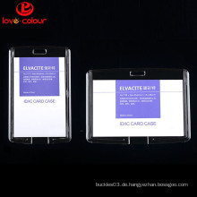 Fabrik benutzerdefinierte halb harte transparente wasserdichte ID-Kartenhalter